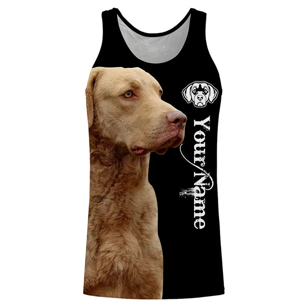 3D Printing Enthusiast - Tank Top Pecinta Anjing yang Dipersonalisasi