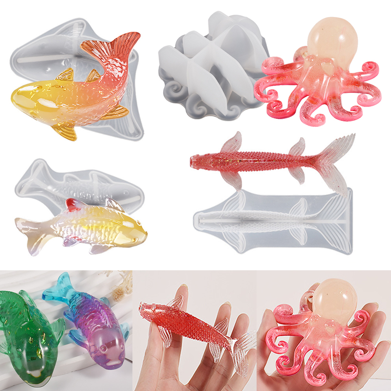 3D Printing Epoxy Resin - Cetakan Resin Epoksi Bentuk Ikan Koi