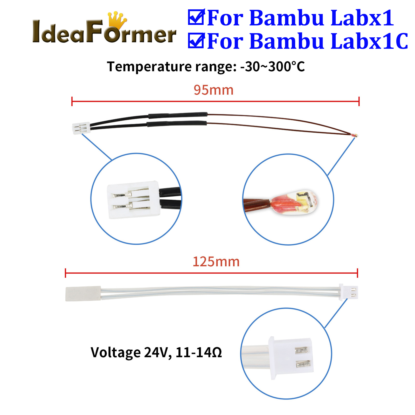 3D Printing X1 Carbon - Pemanas Kartrid Keramik 24V 48W dengan