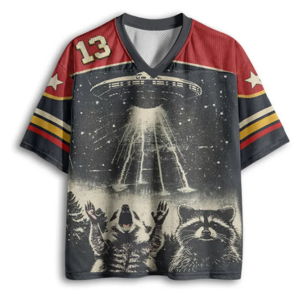 3D Printing Enthusiast - Kaos Warna-warni Planet Alien Rakun yang