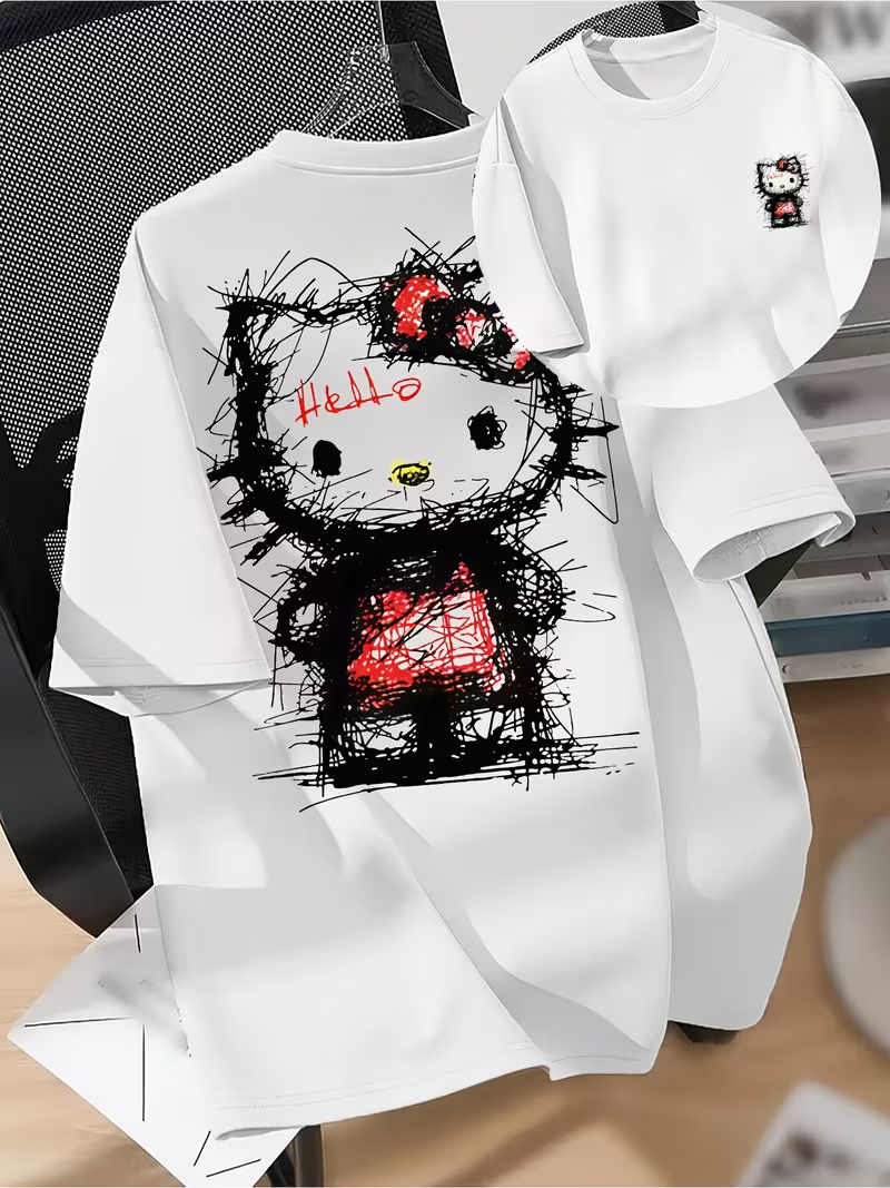 3D Printing Enthusiast - Kaos Oversize Cetak 3D Grafiti Hello
