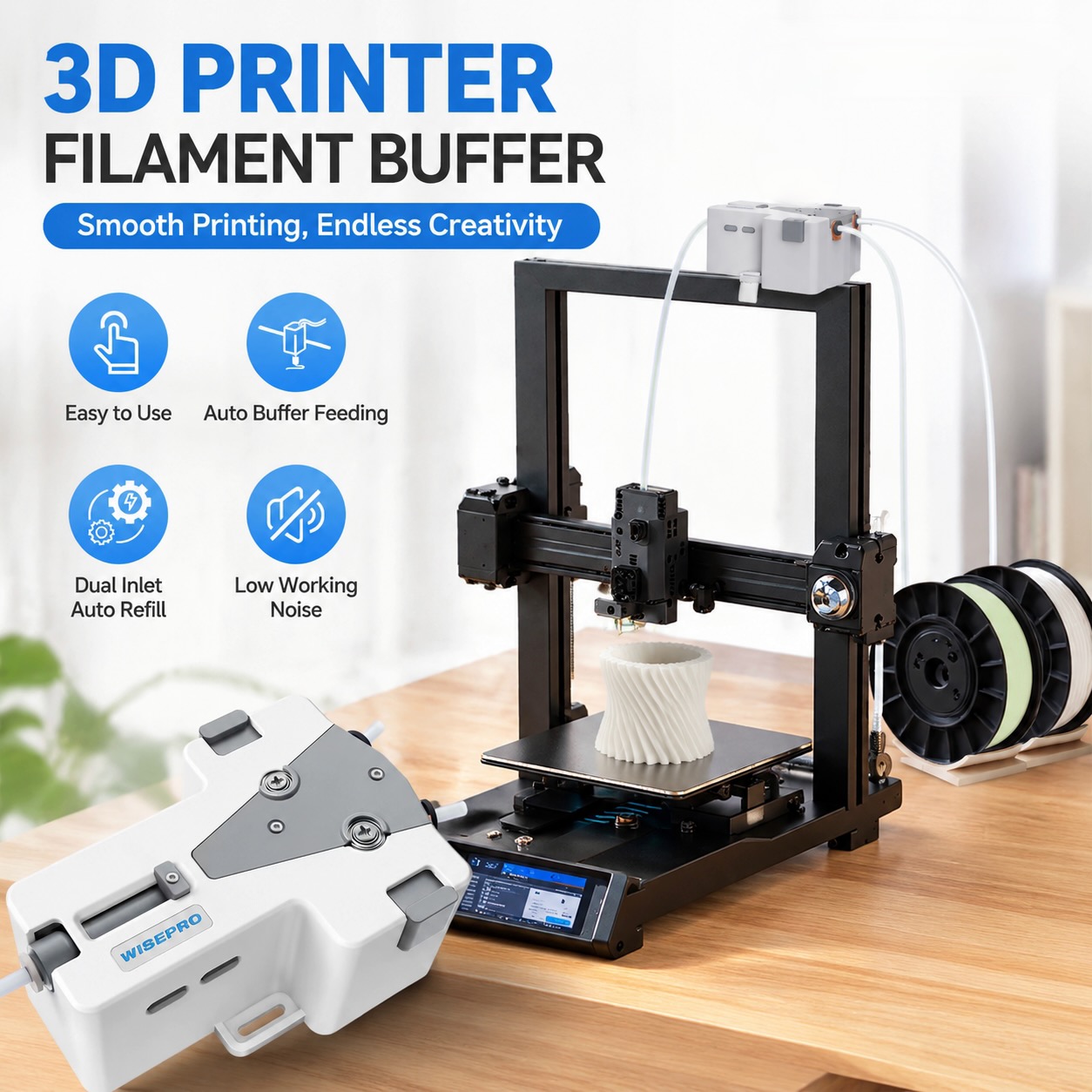Pla Filament 1.75Mm - Filamen Printer 3D WISEPRO Tangent PLA/ABS