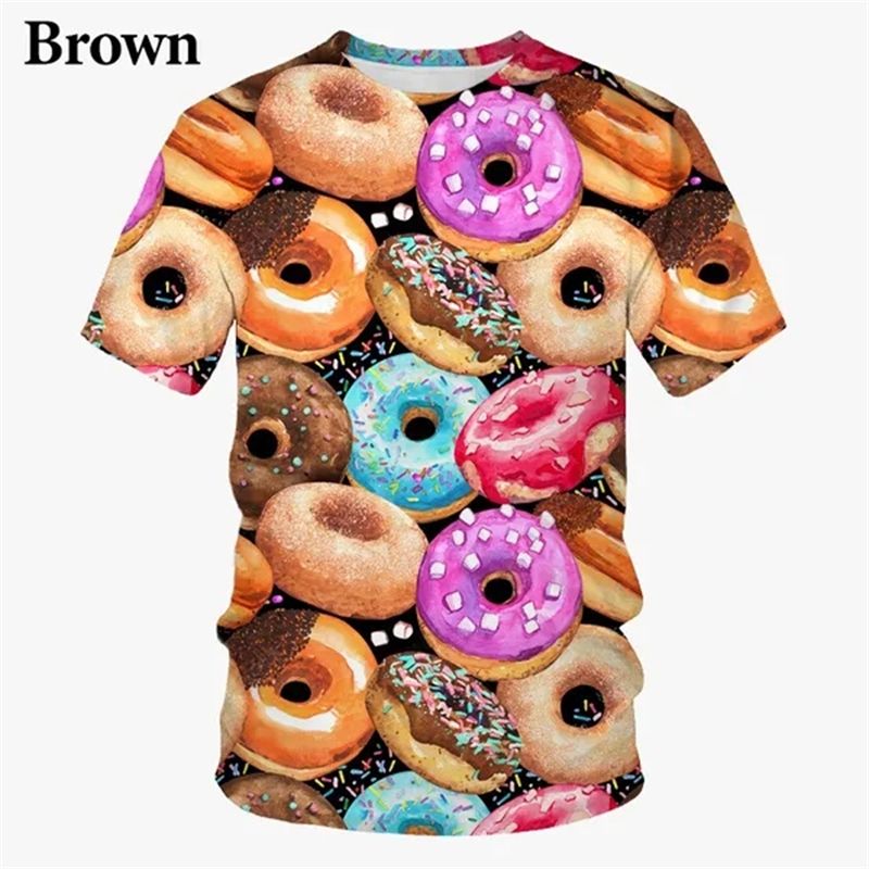 3D Printing In Food - T-shirt grafis donat makanan lucu untuk