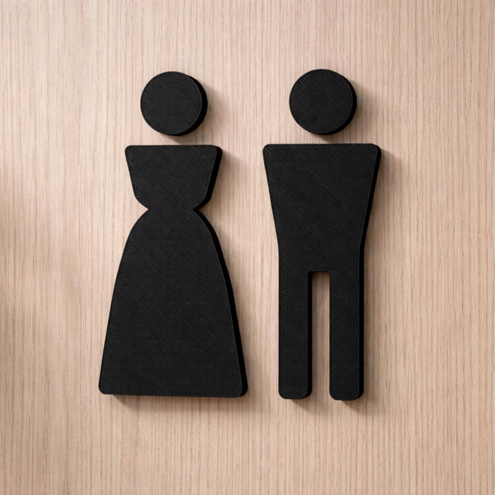 Tanda Toilet Pria Wanita Cetak - 3D Printing Icon ulasan dan harga