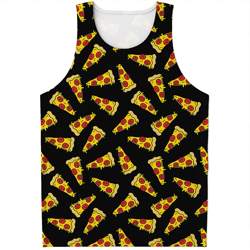 Lucu Pepperoni Pizza Tank Top  - 3D Printing In Food ulasan dan harga