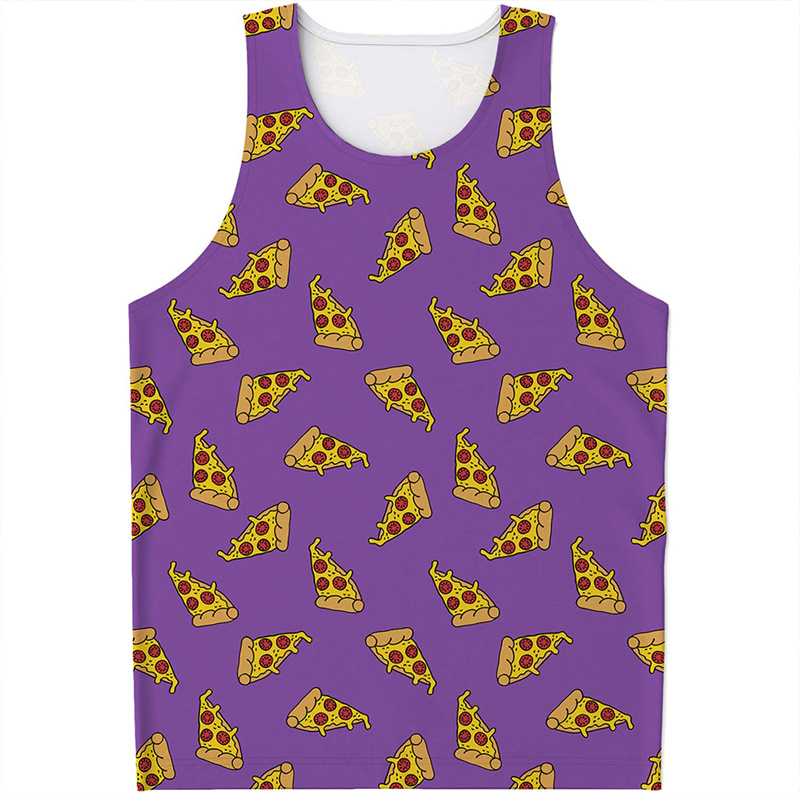 Lucu Pepperoni Pizza Tank Top  - 3D Printing In Food ulasan dan harga