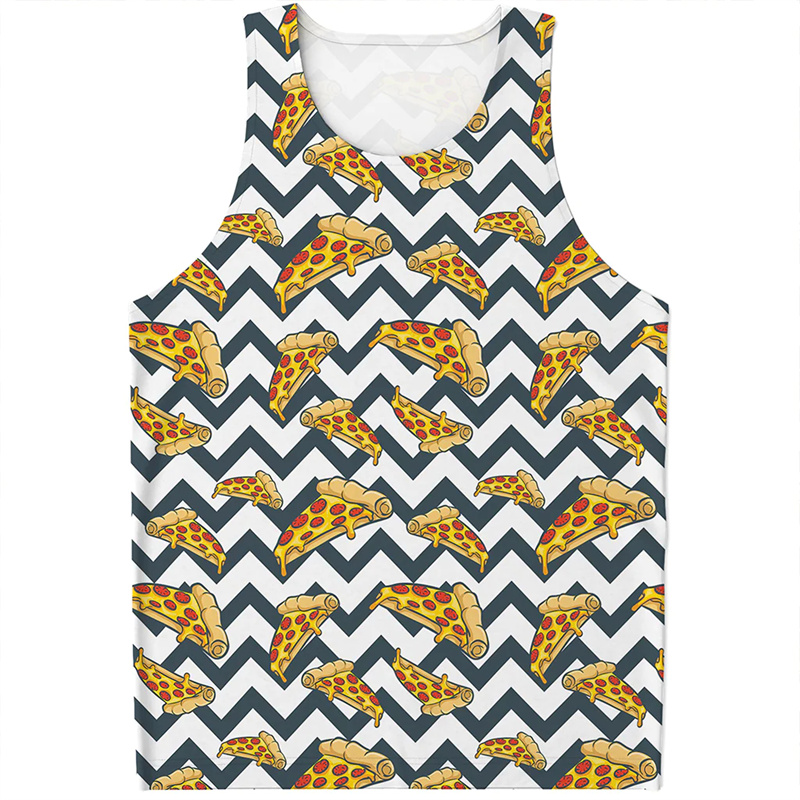 Lucu Pepperoni Pizza Tank Top  - 3D Printing In Food ulasan dan harga