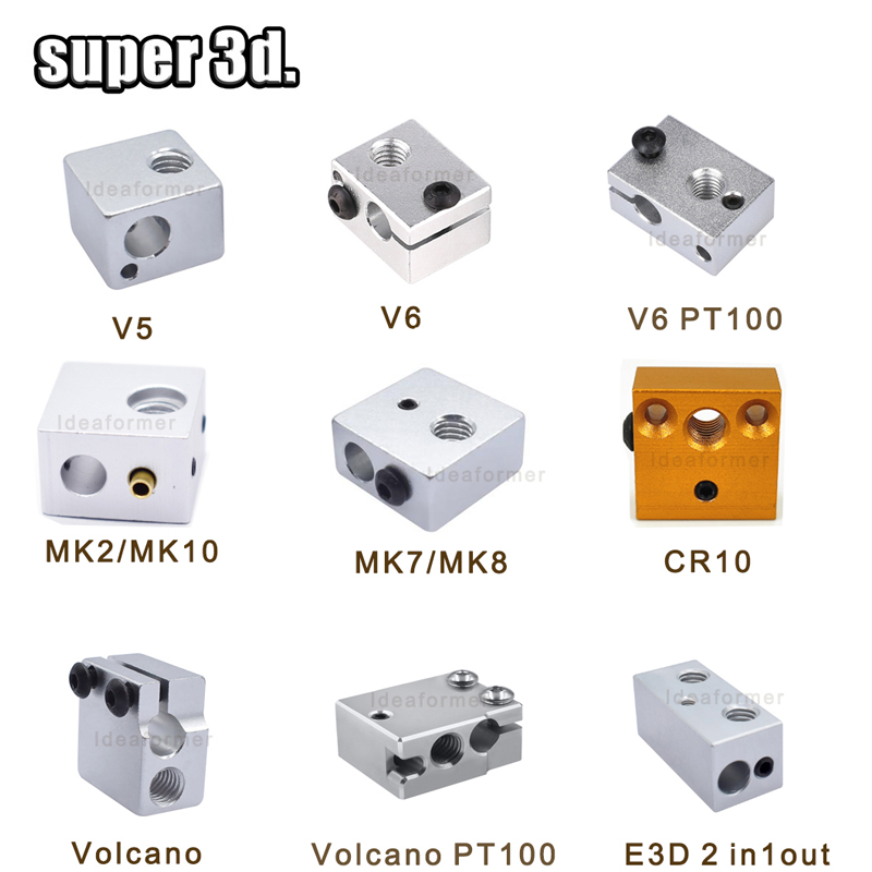 1 buah 3D blok panas E3D V5 V6 - 3D Printing Warehouse ulasan dan harga