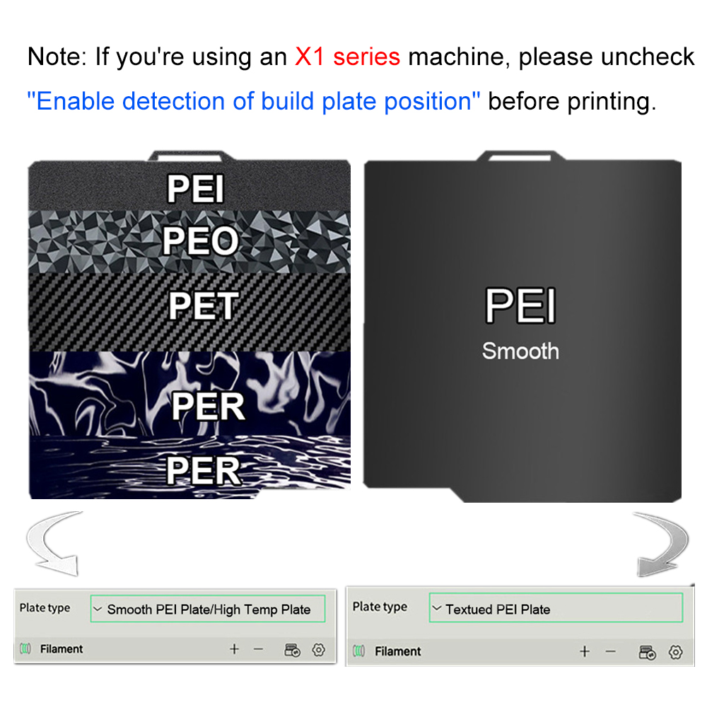 Lembaran Baja Pegas PEI Dua Si - 3D Printing X1 Carbon ulasan dan harga