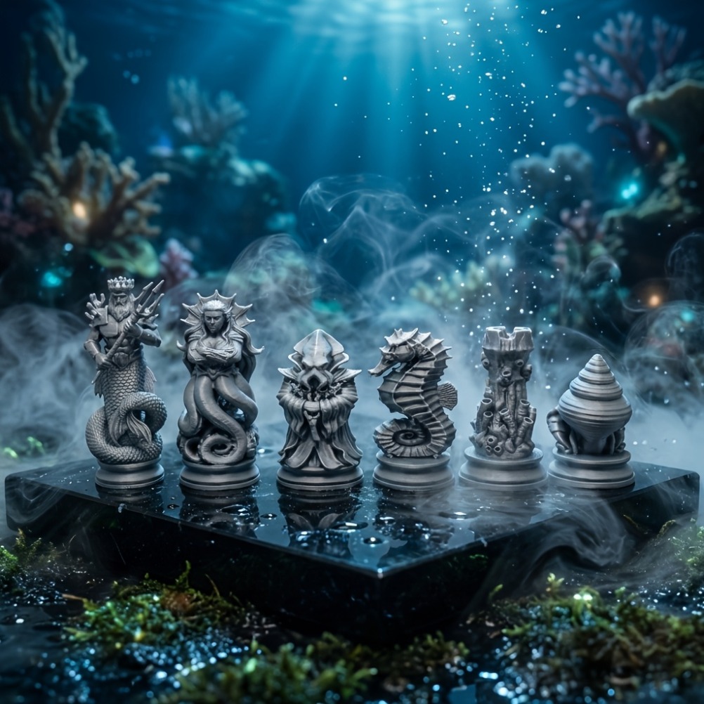 16PCS Patung Catur Mitologi La - 3D Printing Chess ulasan dan harga