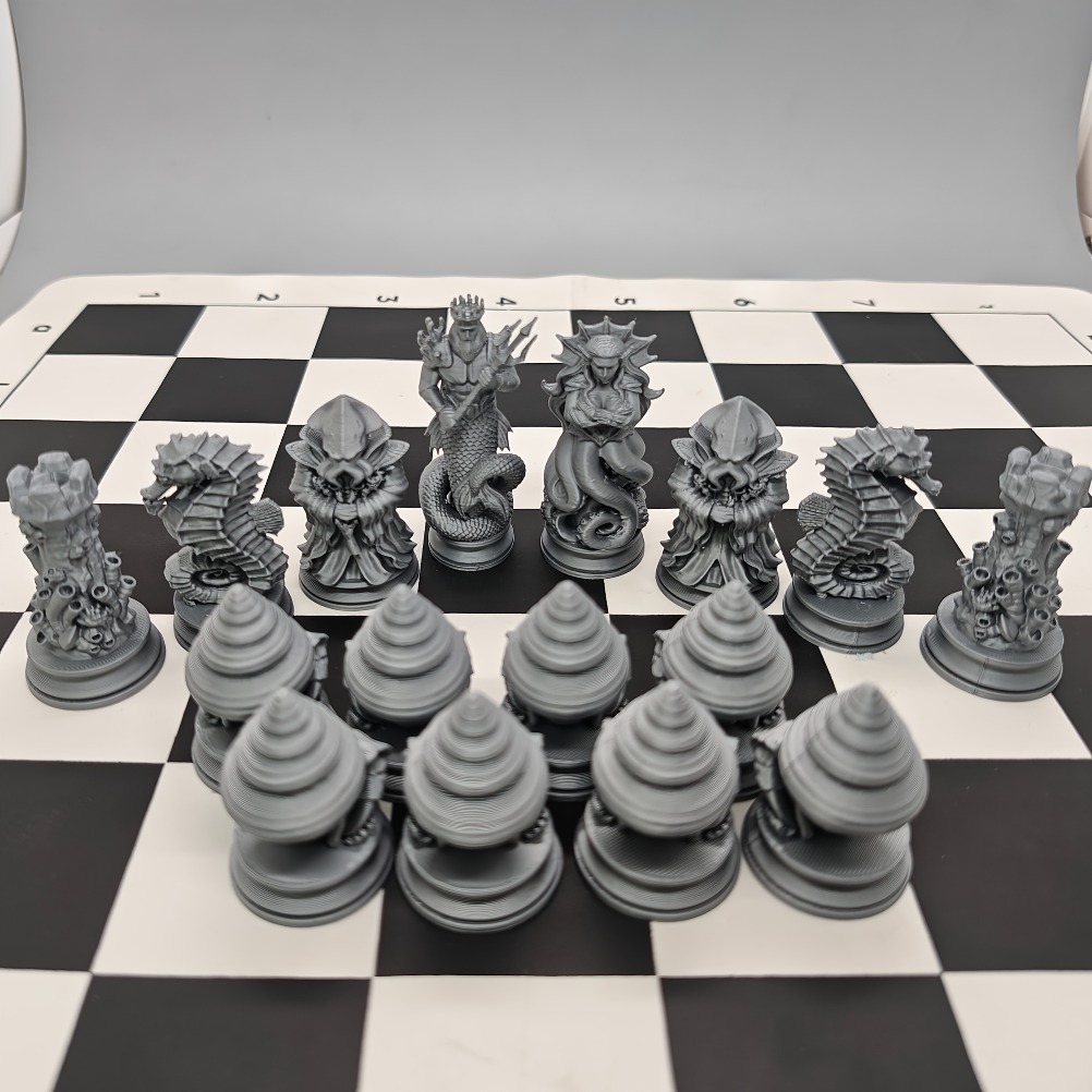 16PCS Patung Catur Mitologi La - 3D Printing Chess ulasan dan harga