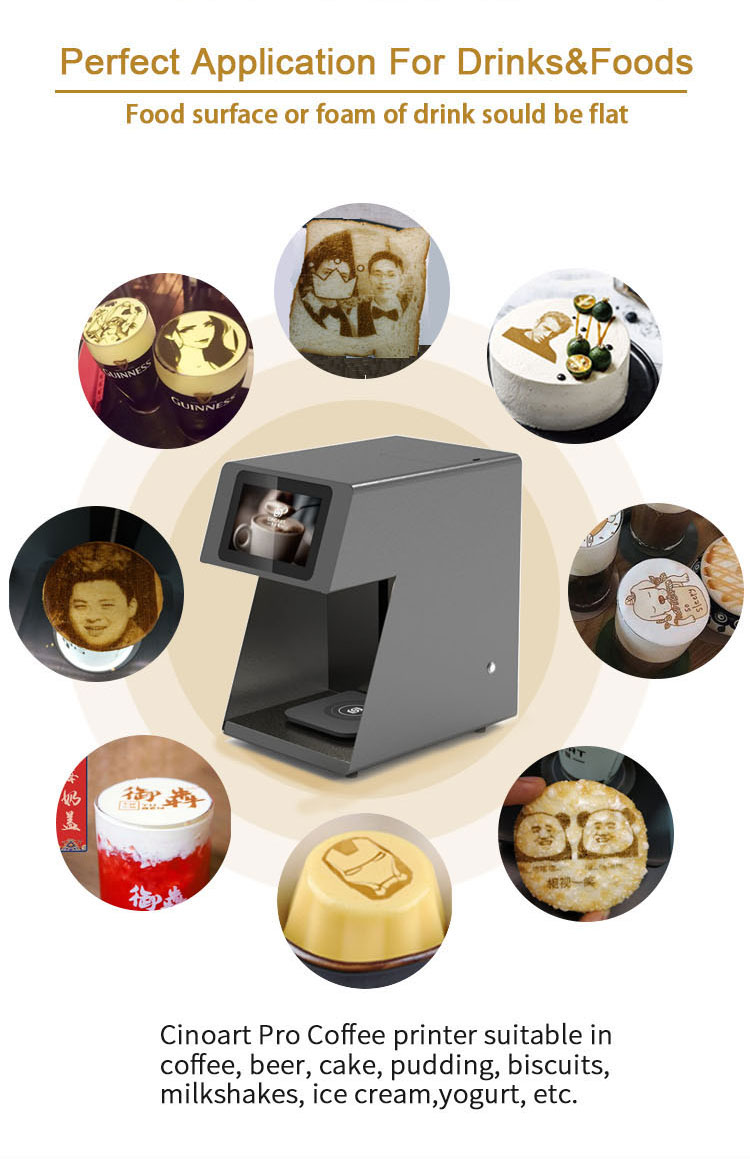 CINOART 3d Latte Art Mesin Pri - 3D Printing In Food ulasan dan harga