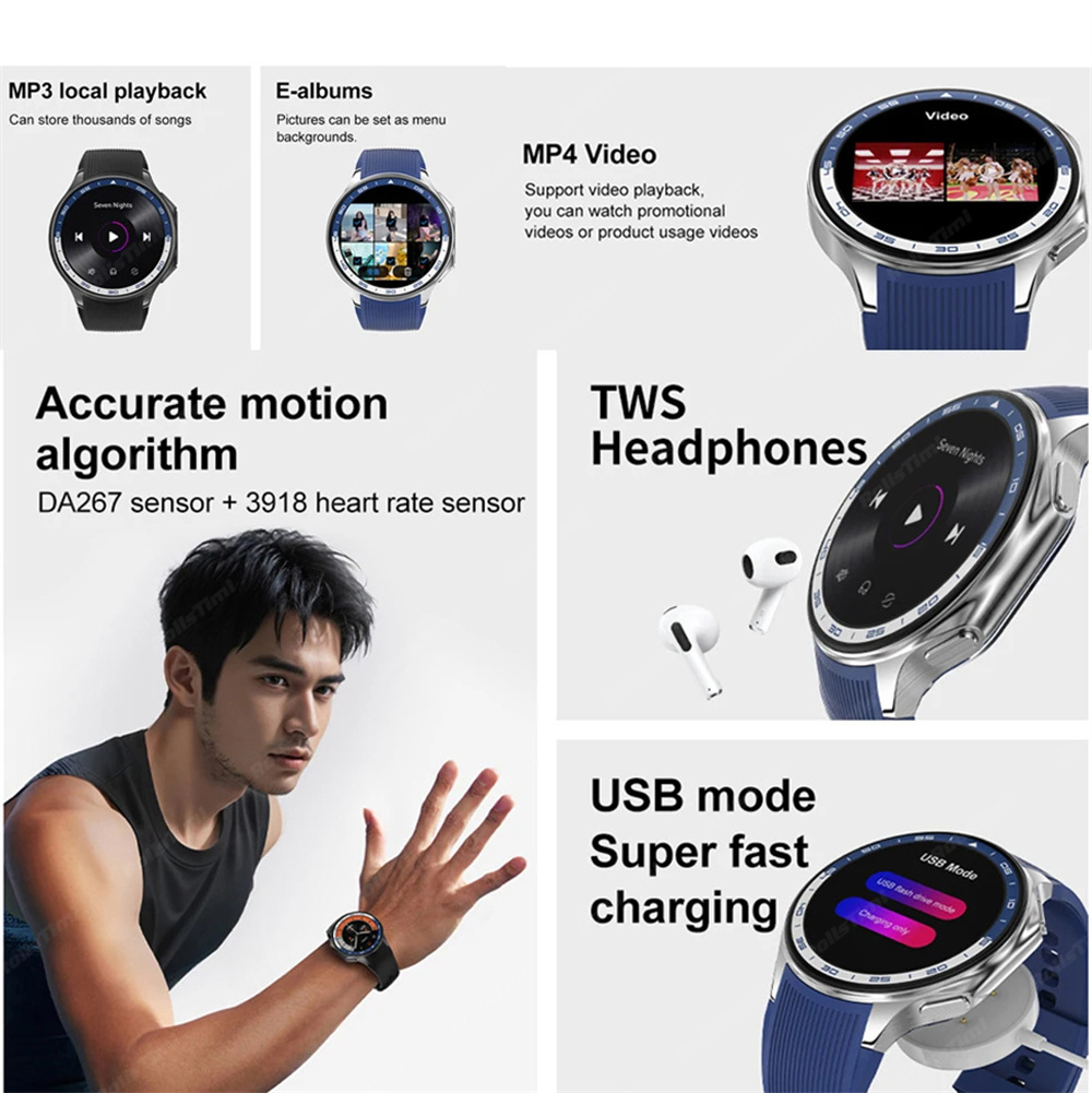 Jam tangan pintar AMOLED 1.43  - 3D Printing Watch ulasan dan harga