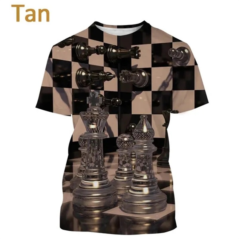 Kaus Game catur 3D pria wanita - 3D Printing Chess ulasan dan harga
