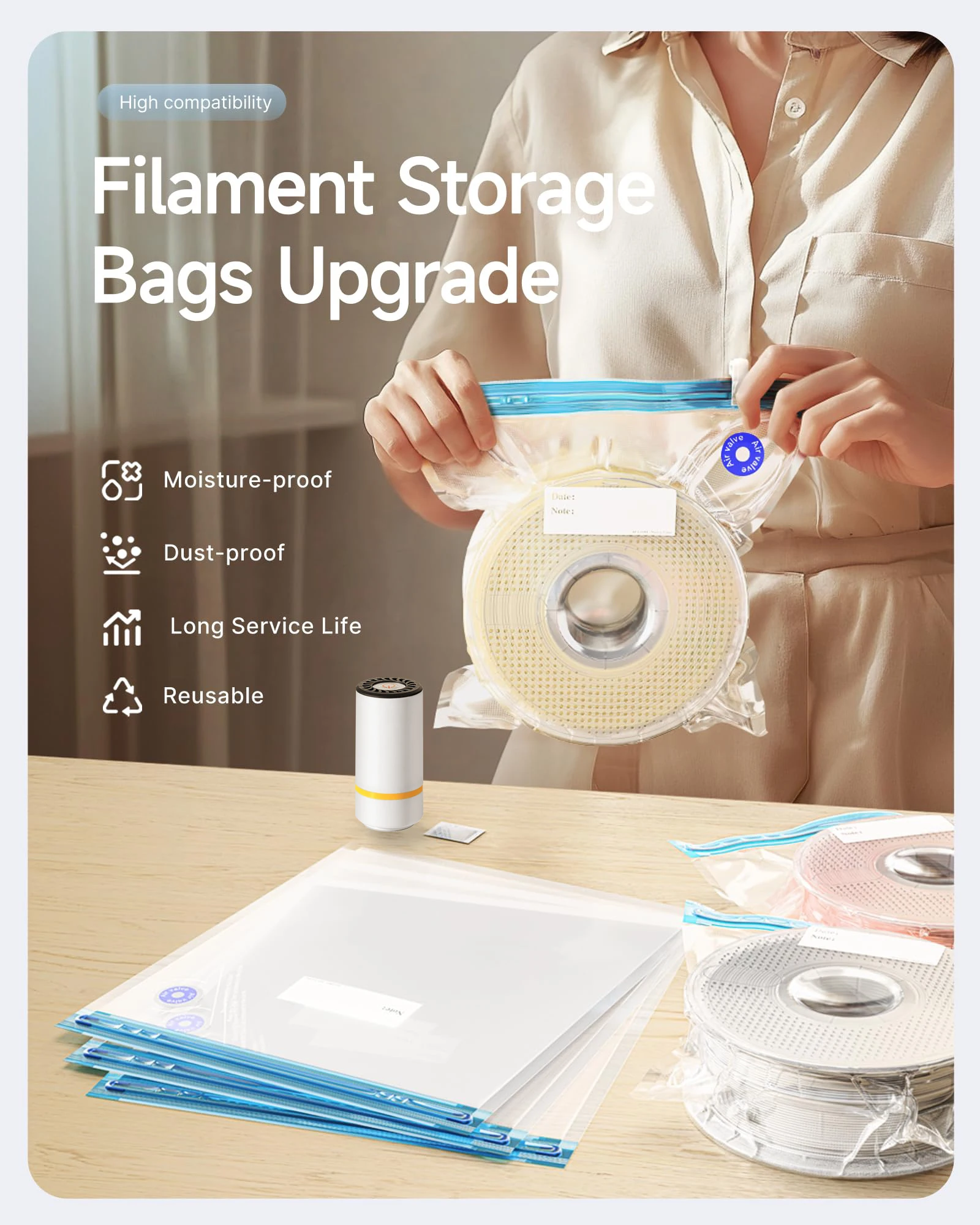 Tas Vakum Filamen Printer 3D d - 3D Printing News ulasan dan harga