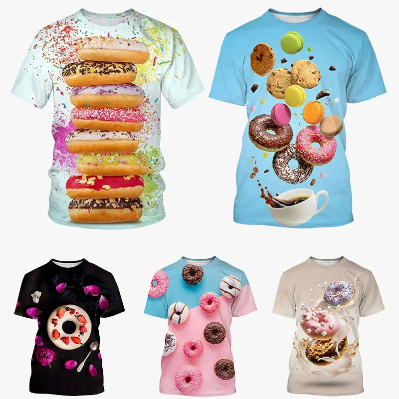 T-shirt grafis donat makanan l - 3D Printing In Food ulasan dan harga