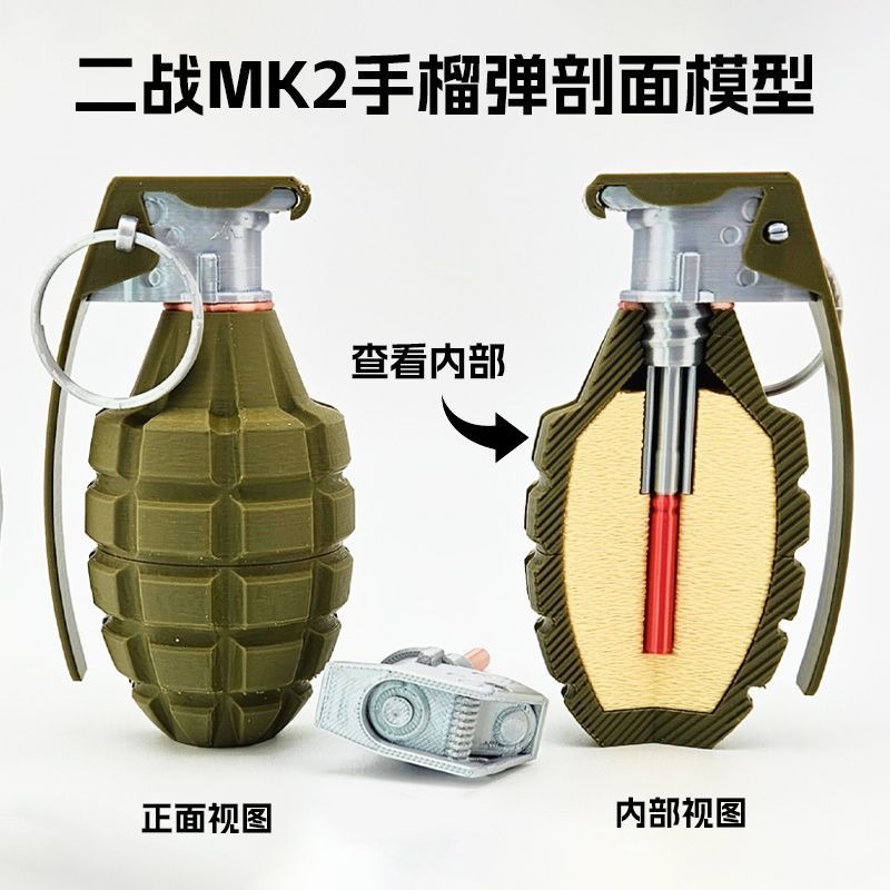 Model Militer MK2 Cetak 3D den - 3D Printing Enthusiast ulasan dan harga
