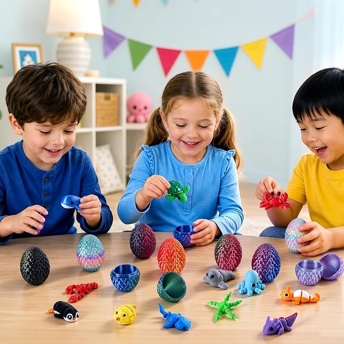 24pcs Telur Kejutan Cetak 3D B - 3D Printing Model ulasan dan harga